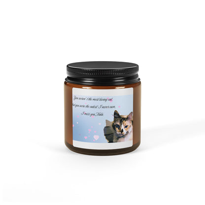 Custom Scented Soy Candle (Multi-Size, Amber Jar)