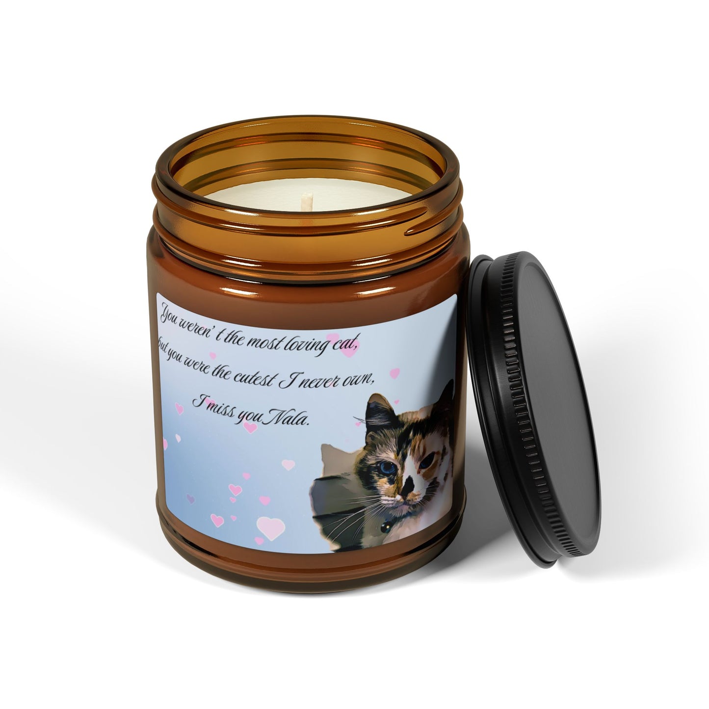 Custom Scented Soy Candle (Multi-Size, Amber Jar)