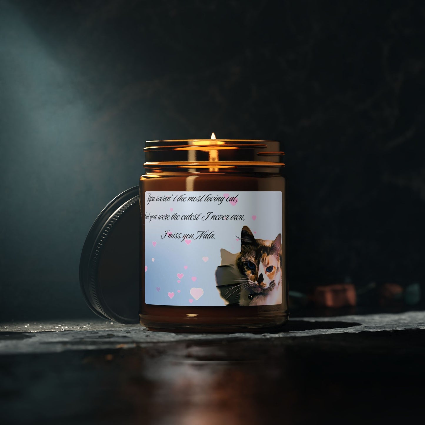 Custom Scented Soy Candle (Multi-Size, Amber Jar)