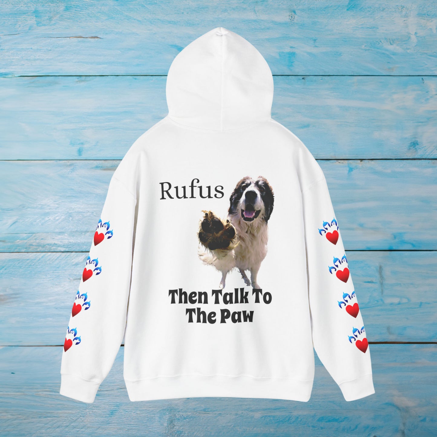 Custom Pet Portrait Hoodie, Hoodie With Pet Photo And Name, and One Sleeve Print