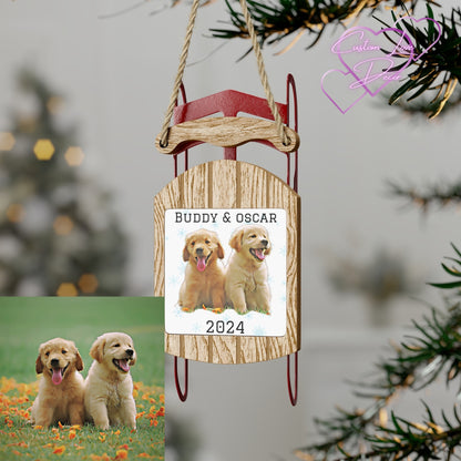 Custom Pet Sled Ornaments