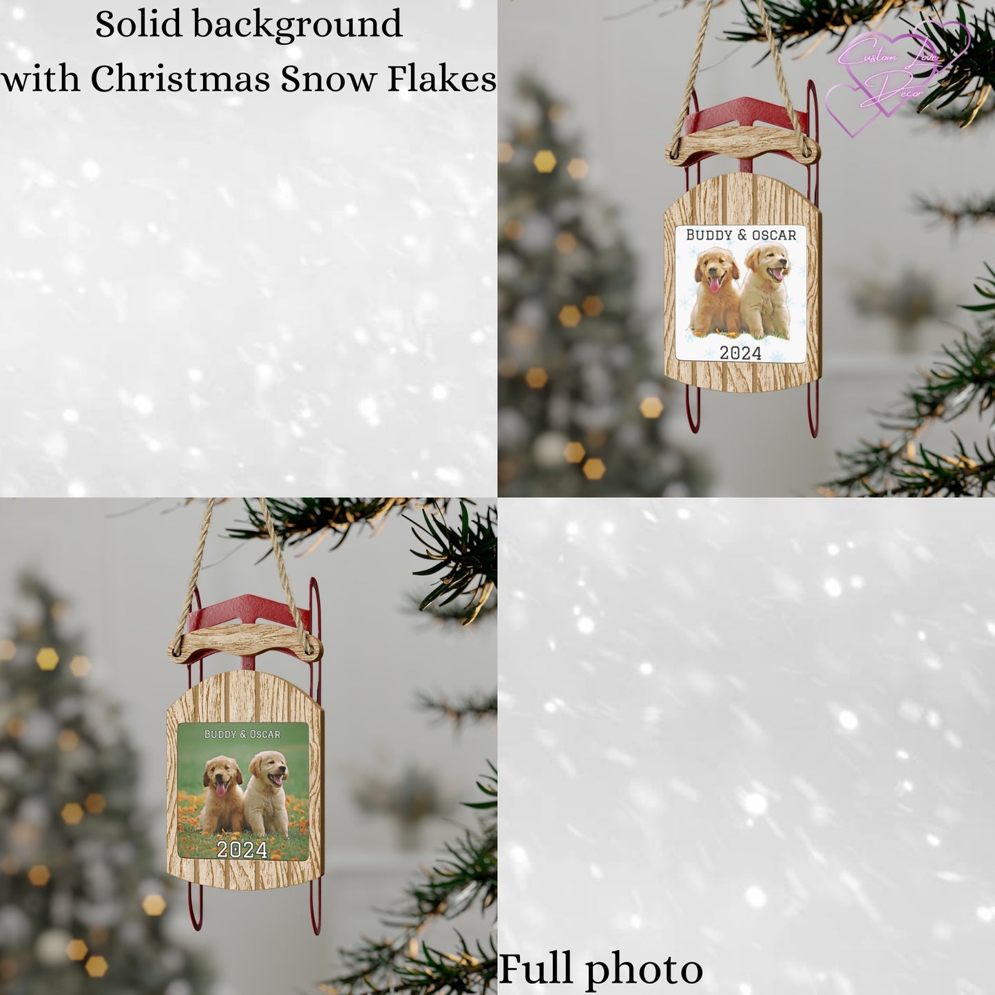 Custom Pet Sled Ornaments