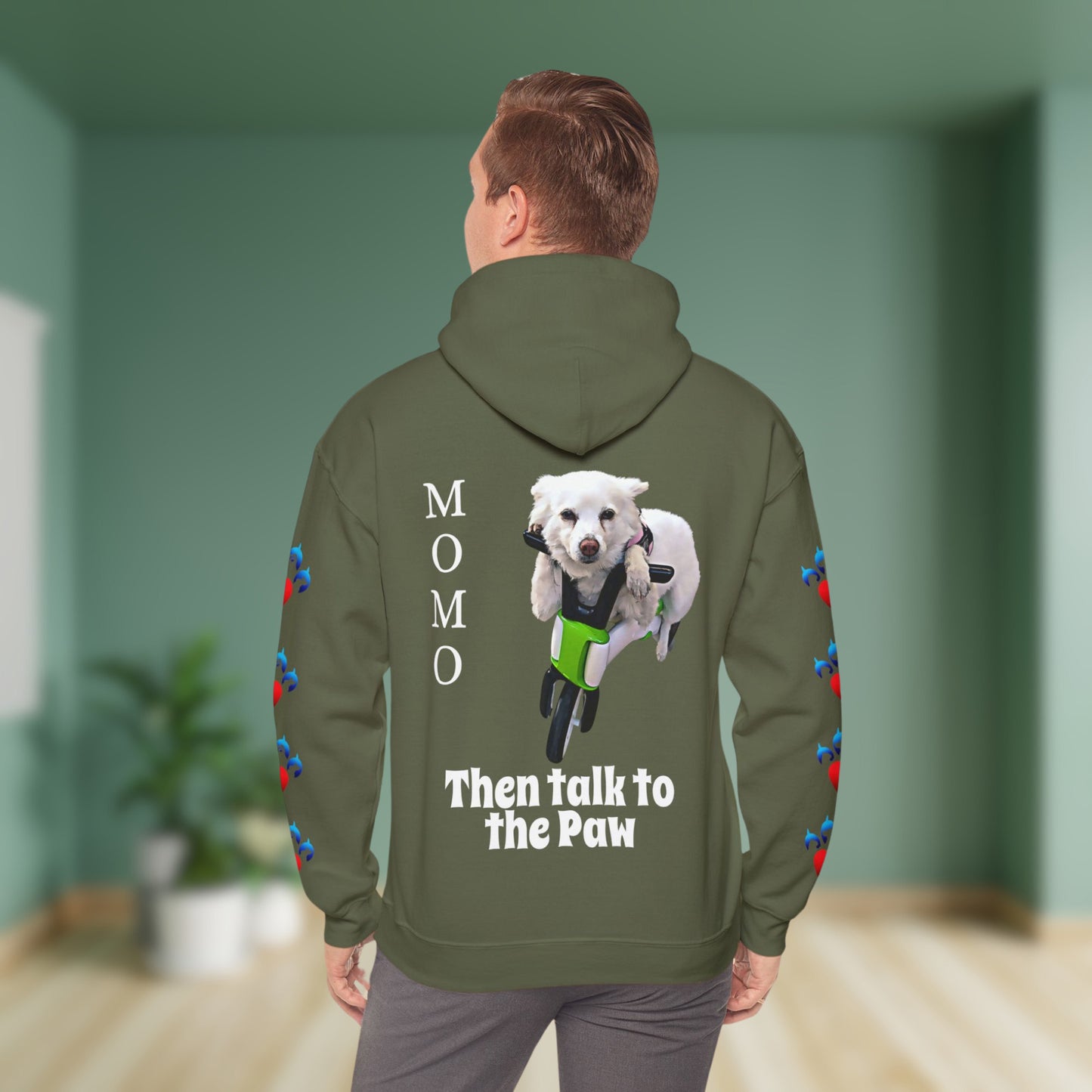 Custom Pet Portrait Hoodie, Hoodie With Pet Photo And Name, and One Sleeve Print