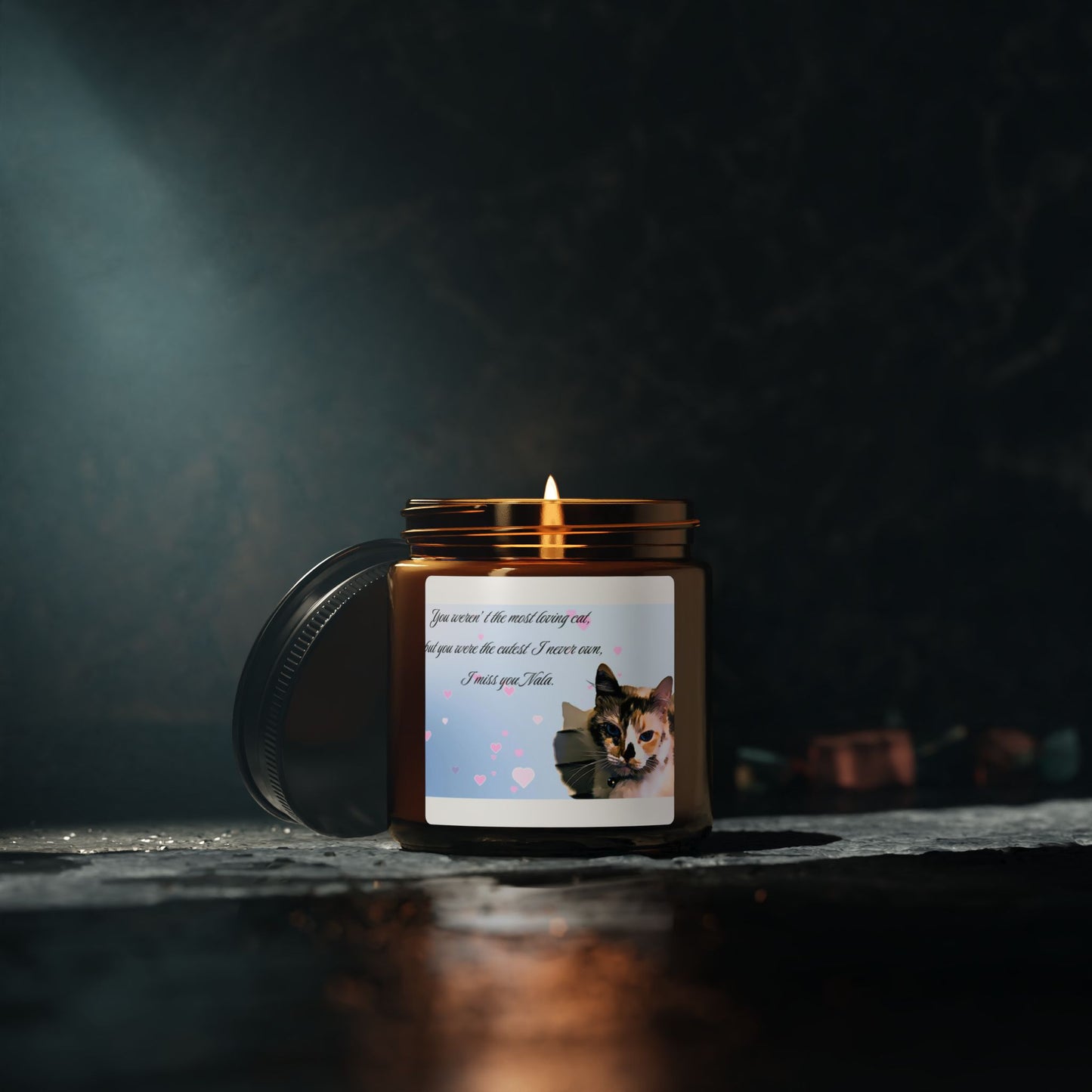 Custom Scented Soy Candle (Multi-Size, Amber Jar)