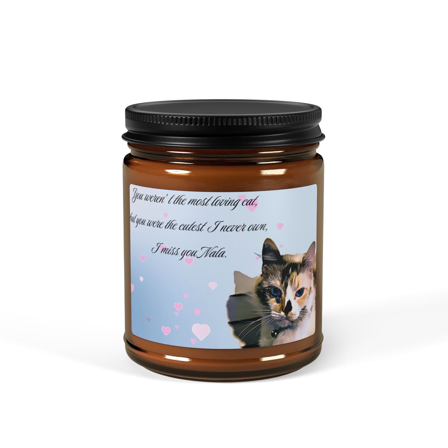 Custom Scented Soy Candle (Multi-Size, Amber Jar)